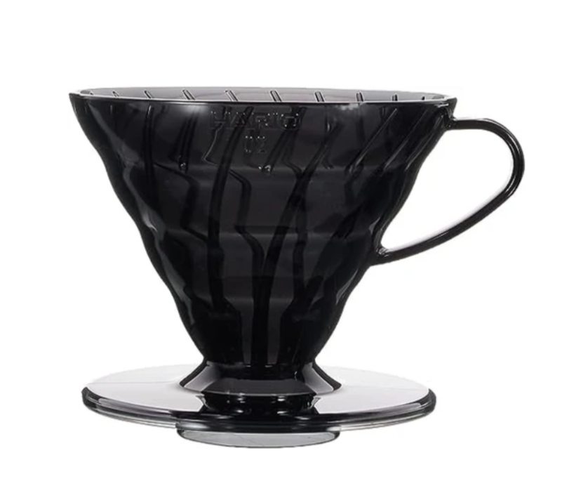 Hario V60-02 Plastik Dripper(Siyah)+40'lı Filtre Seti